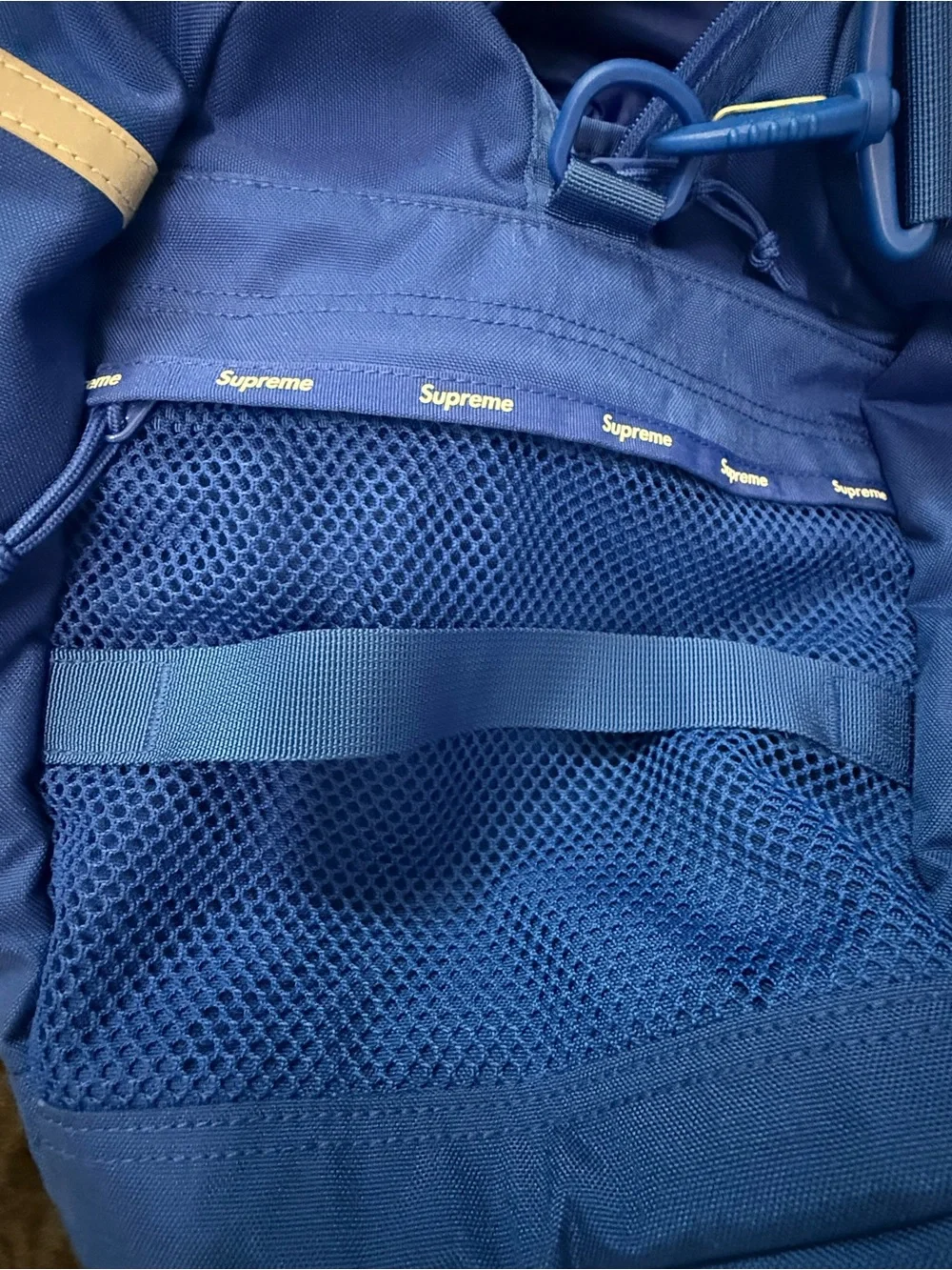 Supreme Royal Blue Cordura Duffel Bag with White Accents